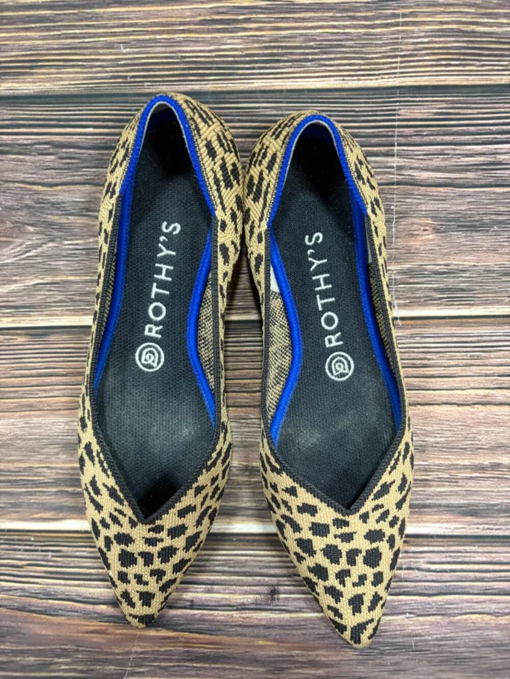 Rothy's The‎ Point Ballet Flats Leopard Print Women's Slip On Shoes Size 8